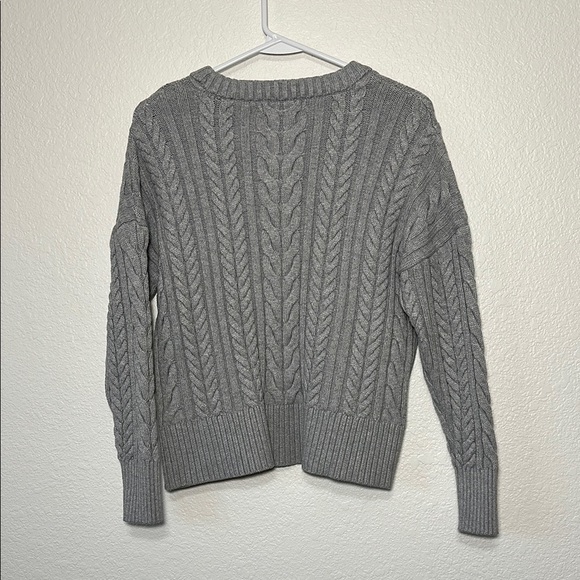 Philosophy Gray Cable Knit Sweater Small - Picture 2 of 6